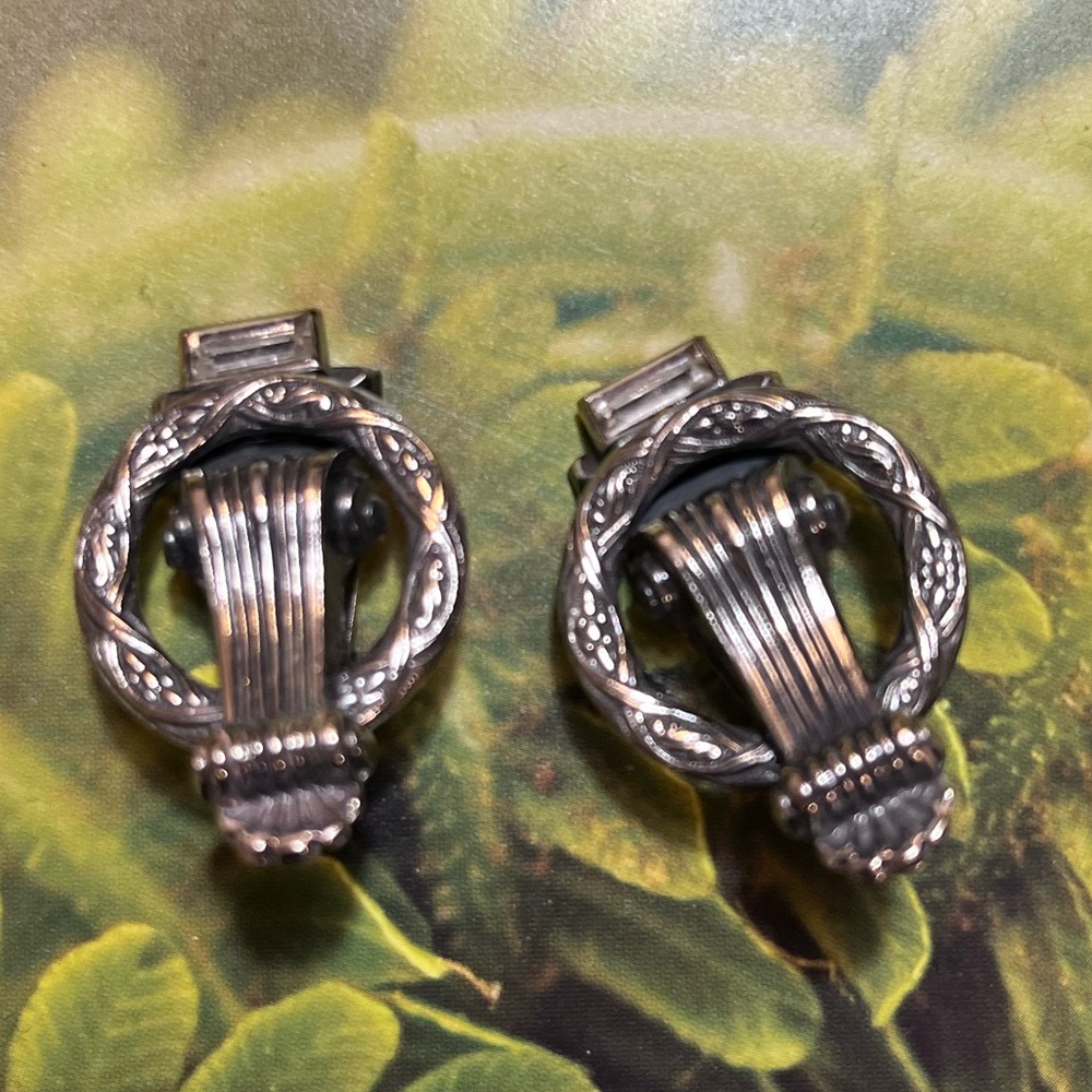 Vintage Ermani Bulatti Silver Clip-On Earrings - Picture 10 of 14
